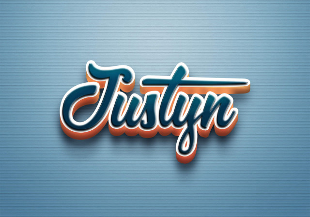 Free photo of Cursive Name DP: Justyn