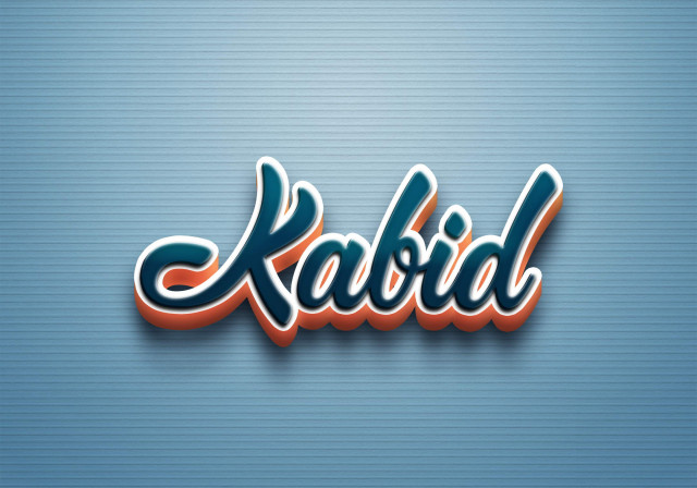 Free photo of Cursive Name DP: Kabid