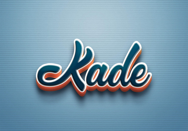 Free photo of Cursive Name DP: Kade