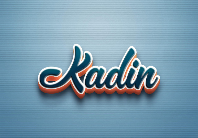 Free photo of Cursive Name DP: Kadin