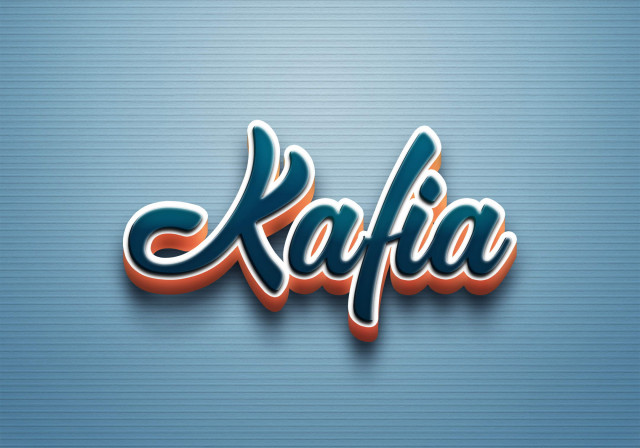 Free photo of Cursive Name DP: Kafia