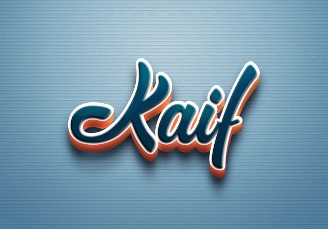 Free photo of Cursive Name DP: Kaif