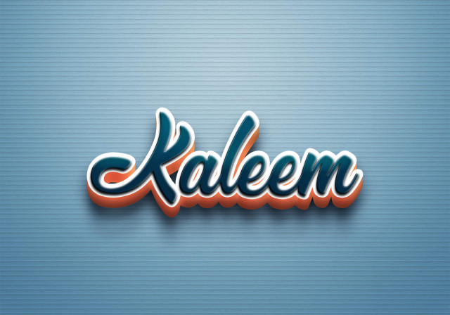 Free photo of Cursive Name DP: Kaleem