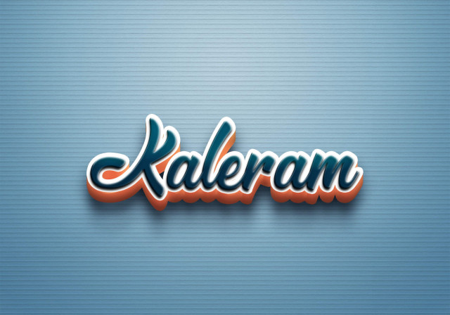 Free photo of Cursive Name DP: Kaleram