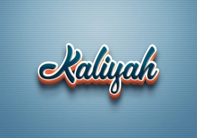 Free photo of Cursive Name DP: Kaliyah