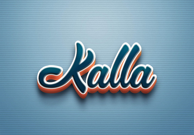 Free photo of Cursive Name DP: Kalla