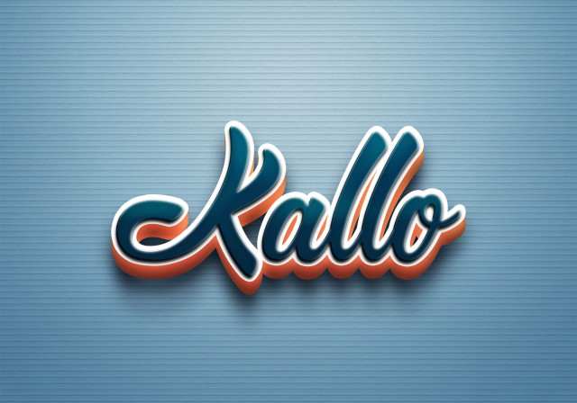 Free photo of Cursive Name DP: Kallo