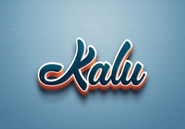 Free photo of Cursive Name DP: Kalu