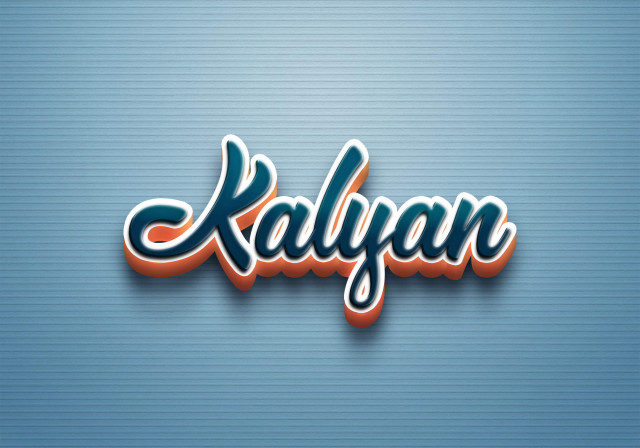 Free photo of Cursive Name DP: Kalyan