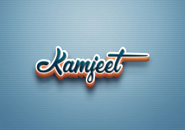 Free photo of Cursive Name DP: Kamjeet