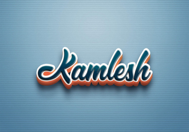 Free photo of Cursive Name DP: Kamlesh