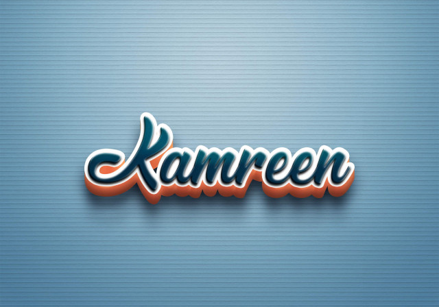 Free photo of Cursive Name DP: Kamreen