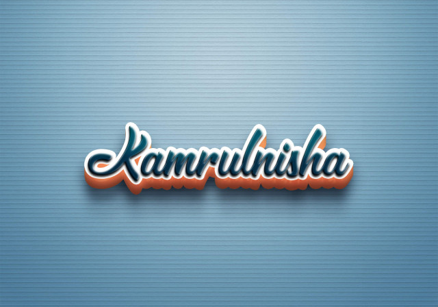 Free photo of Cursive Name DP: Kamrulnisha