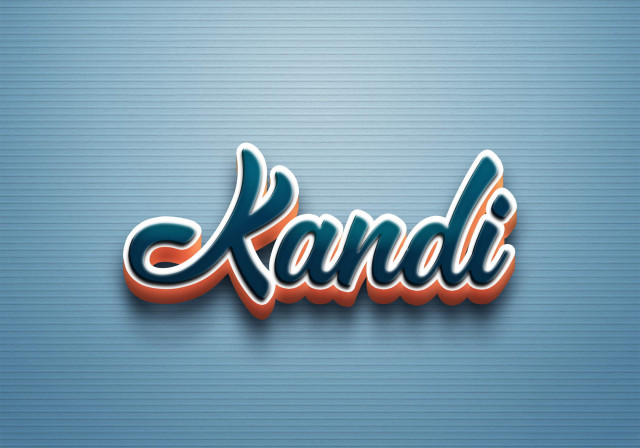 Free photo of Cursive Name DP: Kandi