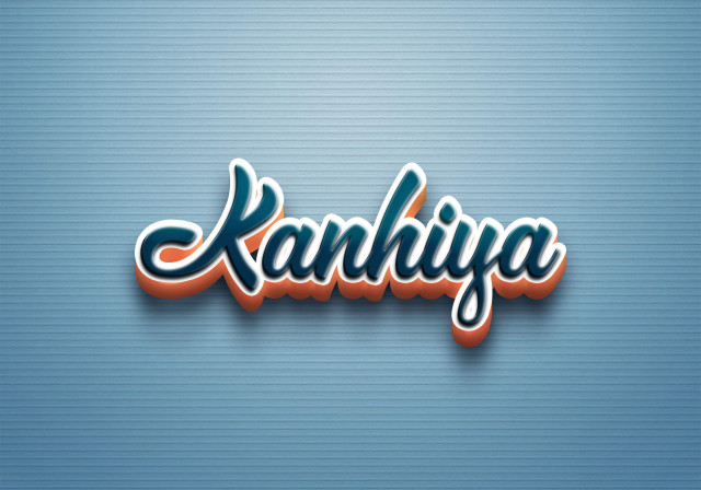 Free photo of Cursive Name DP: Kanhiya