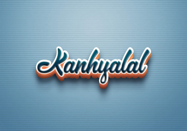 Free photo of Cursive Name DP: Kanhyalal