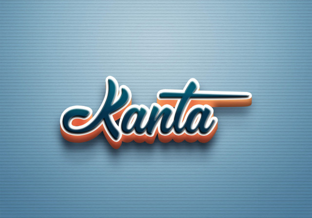 Free photo of Cursive Name DP: Kanta