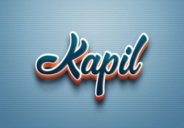 Free photo of Cursive Name DP: Kapil