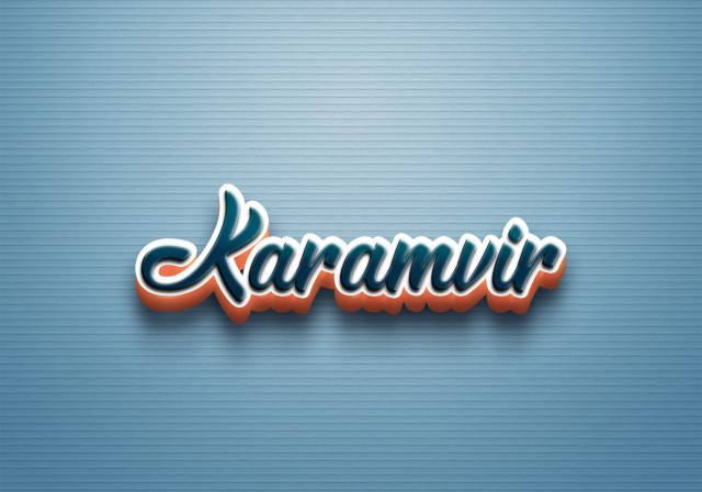 Free photo of Cursive Name DP: Karamvir
