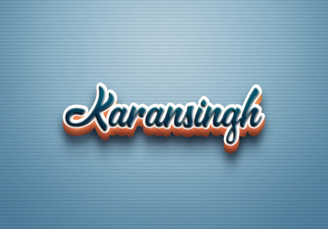 Free photo of Cursive Name DP: Karansingh