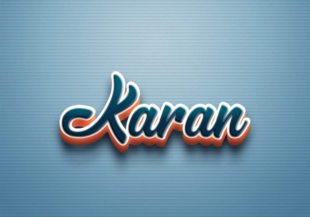 Free photo of Cursive Name DP: Karan