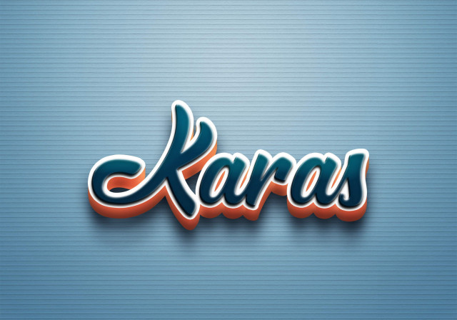 Free photo of Cursive Name DP: Karas