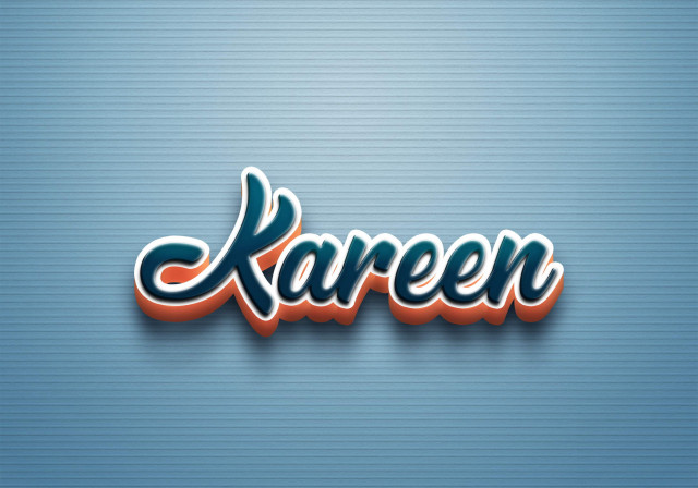 Free photo of Cursive Name DP: Kareen