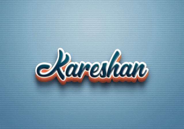 Free photo of Cursive Name DP: Kareshan