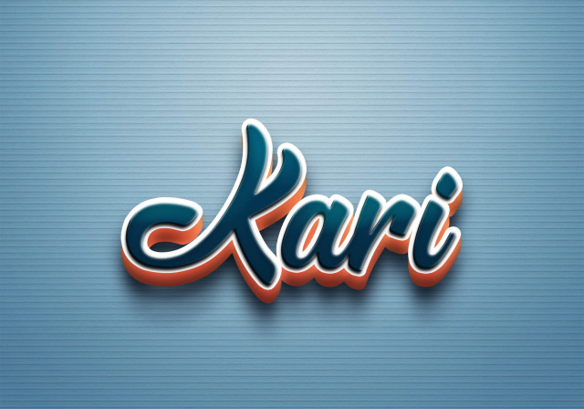 Free photo of Cursive Name DP: Kari