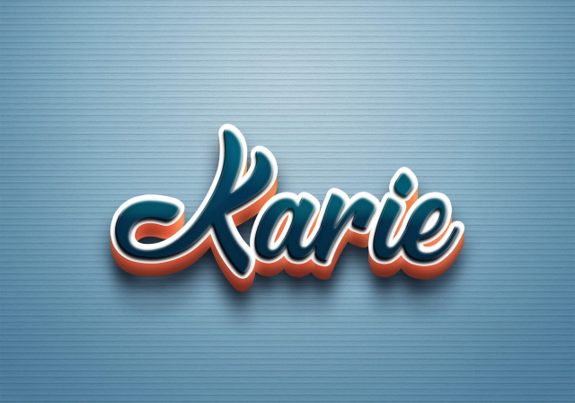 Free photo of Cursive Name DP: Karie