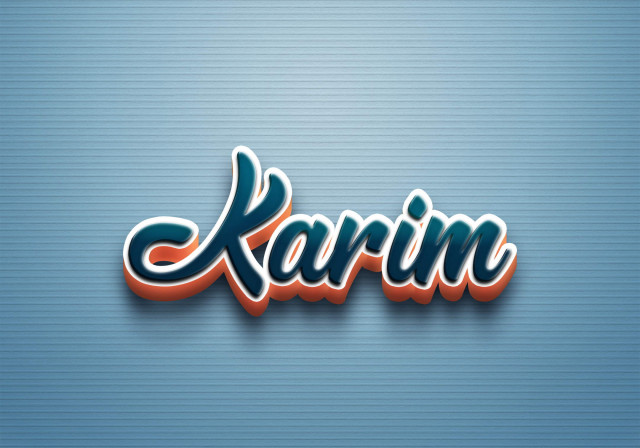 Free photo of Cursive Name DP: Karim