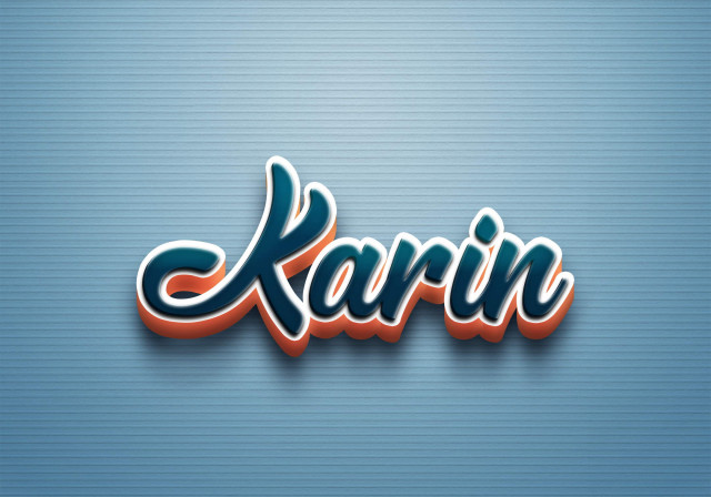 Free photo of Cursive Name DP: Karin