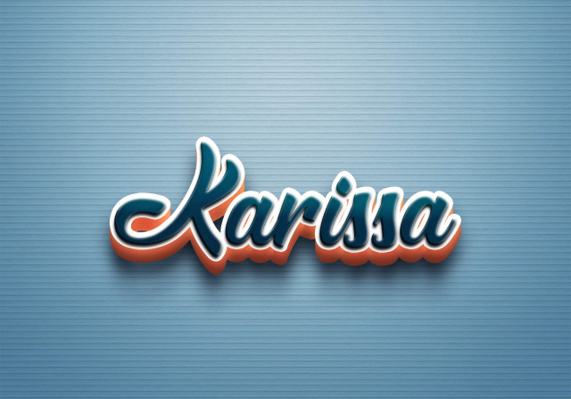 Free photo of Cursive Name DP: Karissa