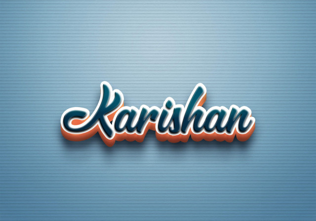 Free photo of Cursive Name DP: Karishan