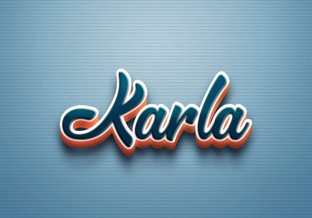 Free photo of Cursive Name DP: Karla