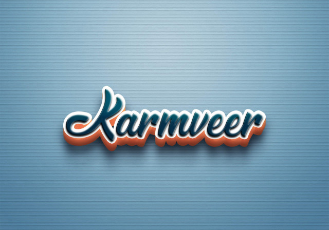 Free photo of Cursive Name DP: Karmveer