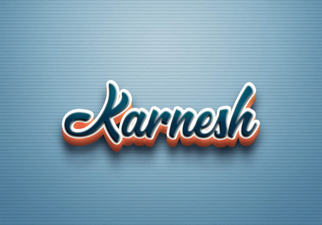 Free photo of Cursive Name DP: Karnesh