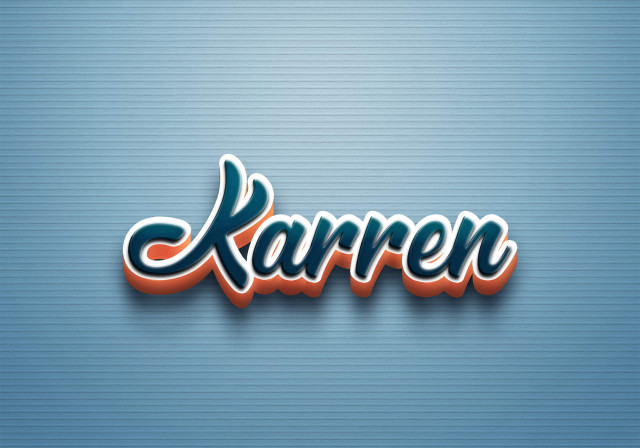 Free photo of Cursive Name DP: Karren