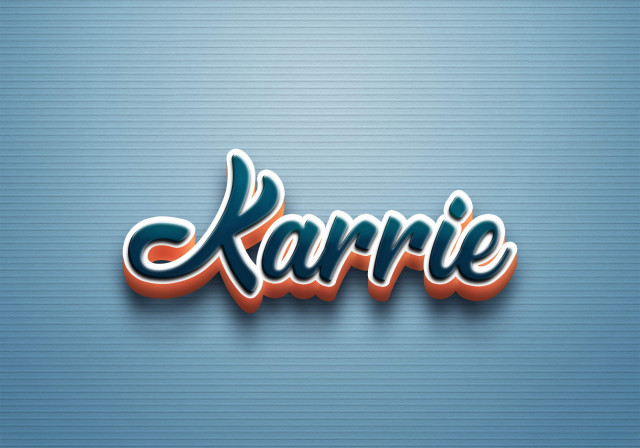 Free photo of Cursive Name DP: Karrie