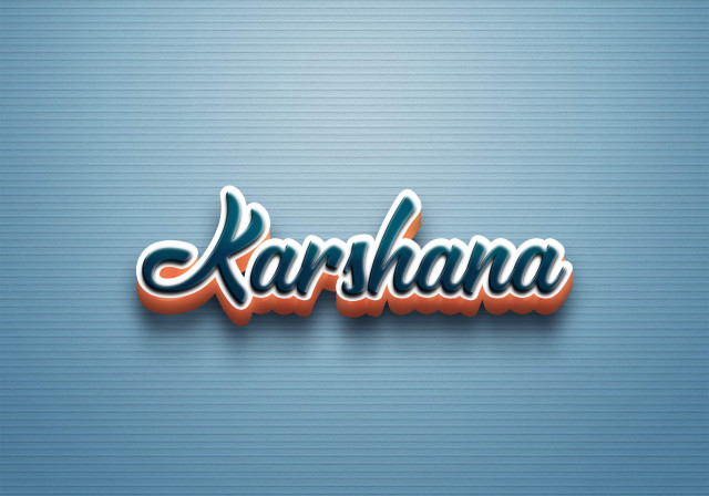 Free photo of Cursive Name DP: Karshana