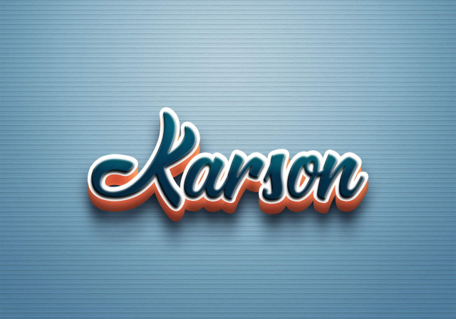 Free photo of Cursive Name DP: Karson