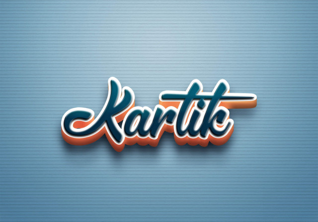 Free photo of Cursive Name DP: Kartik