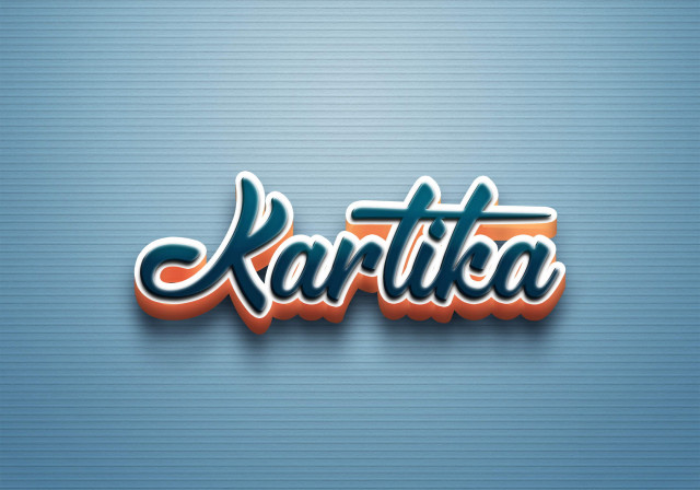 Free photo of Cursive Name DP: Kartika