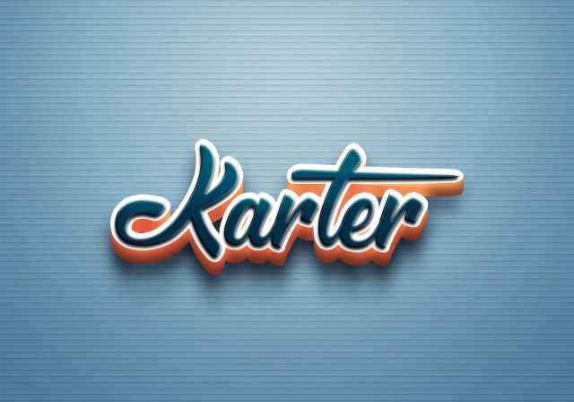 Free photo of Cursive Name DP: Karter