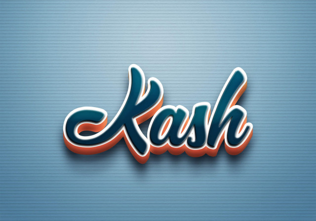 Free photo of Cursive Name DP: Kash