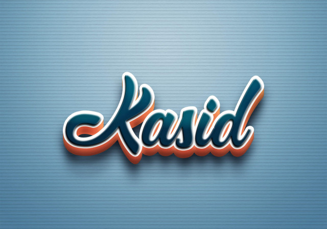 Free photo of Cursive Name DP: Kasid