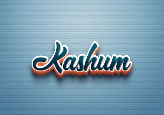 Free photo of Cursive Name DP: Kashum