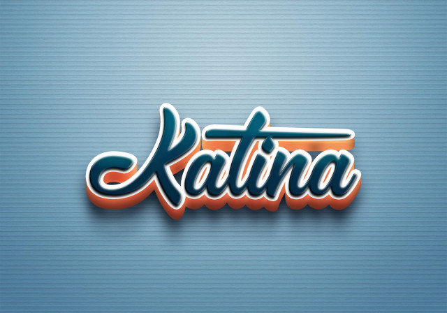 Free photo of Cursive Name DP: Katina