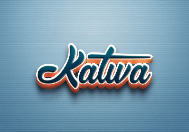 Free photo of Cursive Name DP: Katwa