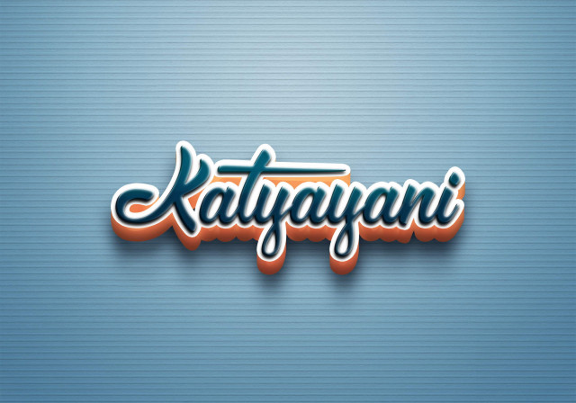 Free photo of Cursive Name DP: Katyayani